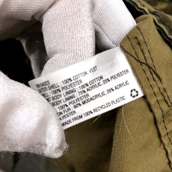 GAP Camo Utility Jacket Womens XS Drawstring Waist Outdoors Canvas Mid Length - Picture 7 of 9